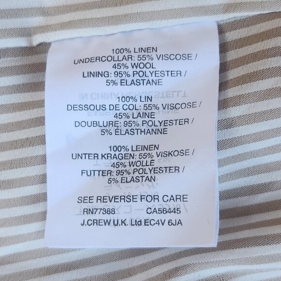 NWT J. Crew Linen Campbell Blazer - Picture 7 of 14